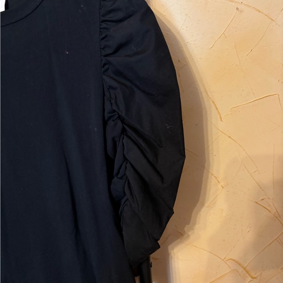 See By Chloe Black Puff-Sleeve Size M Top - Picture 3 of 5